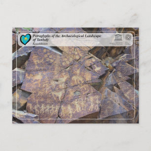 Cartão Postal PHS da UNESCO - Petroglifos de Tanbaly