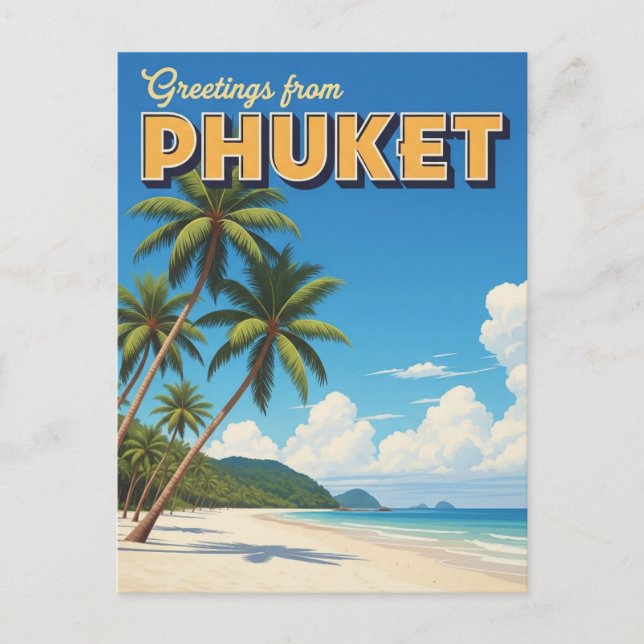Cartão Postal Phuket Patong Beach Viagem (Frente)