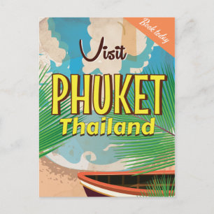 Cartão Postal Phuket Thailand viagens vintage