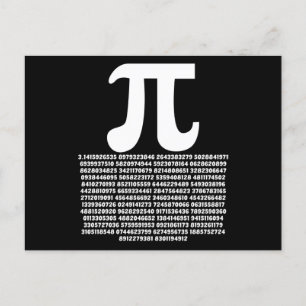 Cartão Postal Pi 3.14 Número Irracional Matemático Presente de M