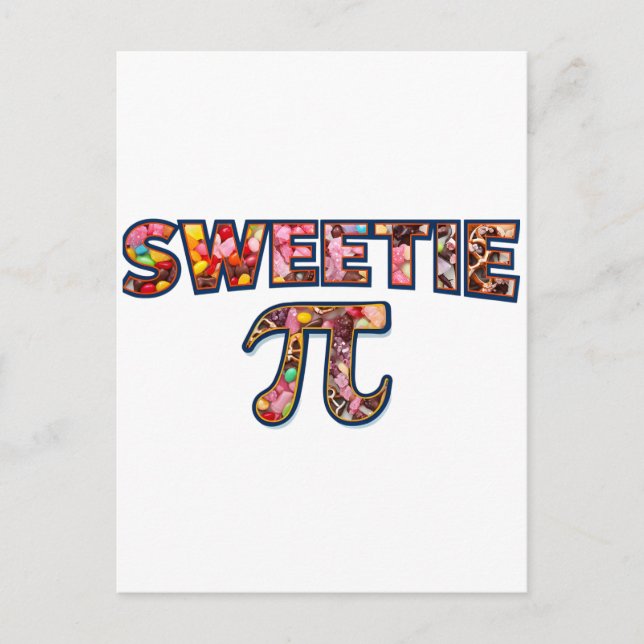 Cartão Postal Pi do docinho (Preenchido com Docinhos) (Frente)