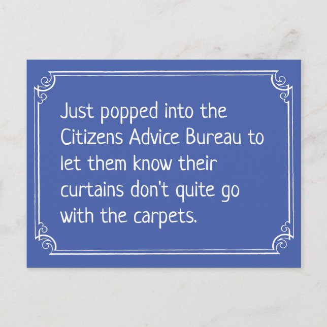 Cartão Postal Piada da Secretaria de Assistência aos Cidadãos En (Frente)