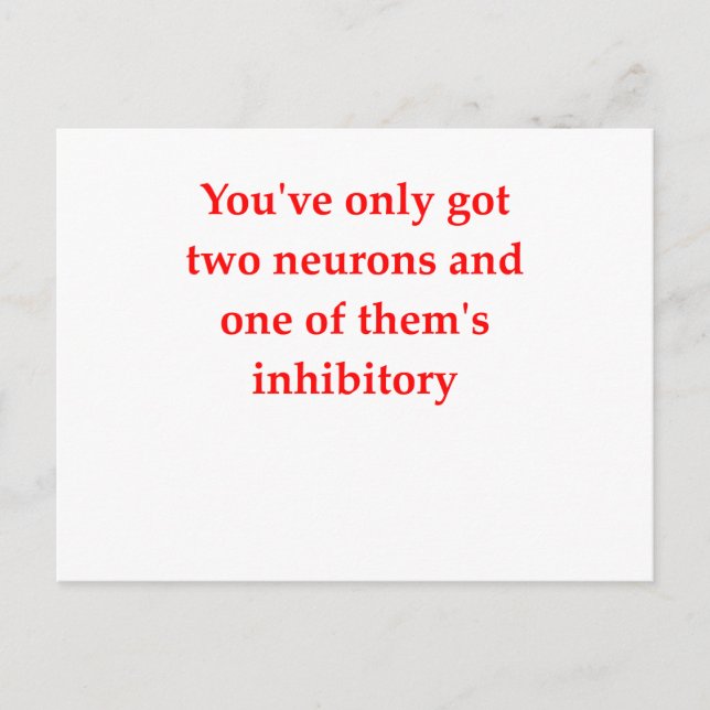 Cartão Postal piada de biologia (Frente)