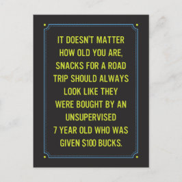 Cartão Postal Piada de cicatrizes/apenas para diversão