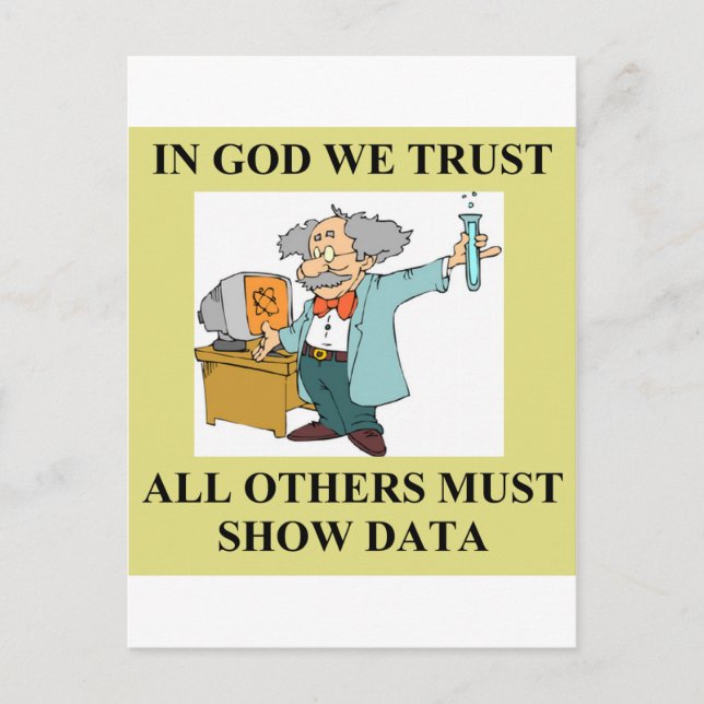 Cartão Postal piada de ciência engraçada (Frente)