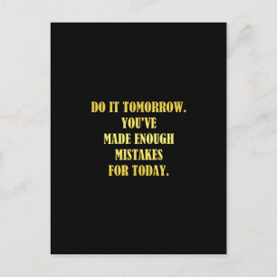 Cartão Postal Piada de erros diários engraçados