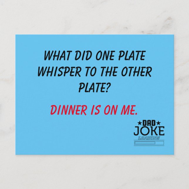 Cartão Postal Piada De Pai Pun Inválida Projetada (Frente)