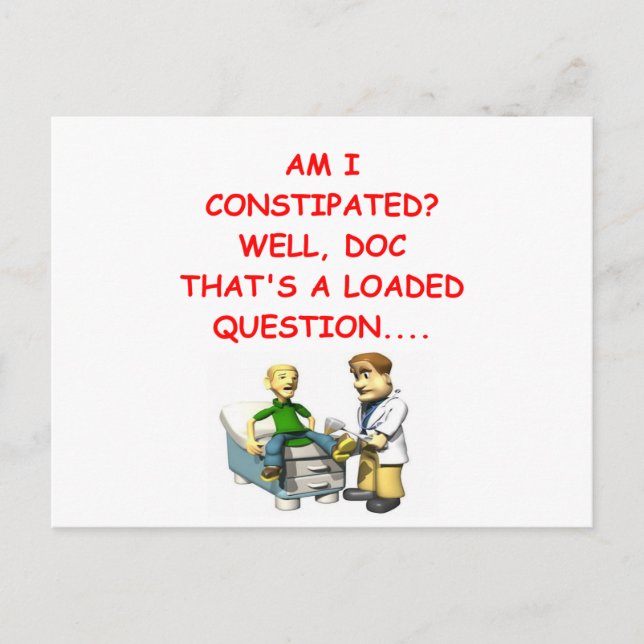 Cartão Postal piada de proctologia (Frente)