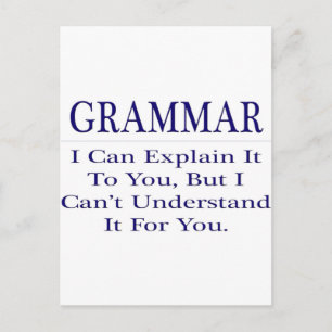 Cartão Postal Piada de Professores de Inglês ... Explicar Não Co