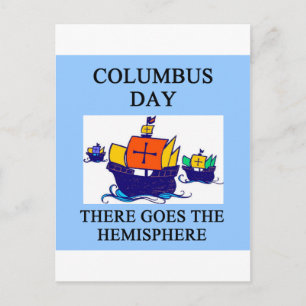 Cartão Postal piada do dia de columbus indiano