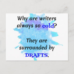 Cartão Postal Piada do escritor Encantador Encantador Engraçado