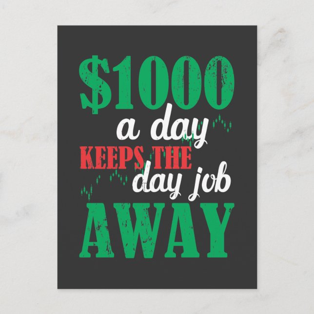 Cartão Postal Piada do investidor no mercado bolsista (Frente)