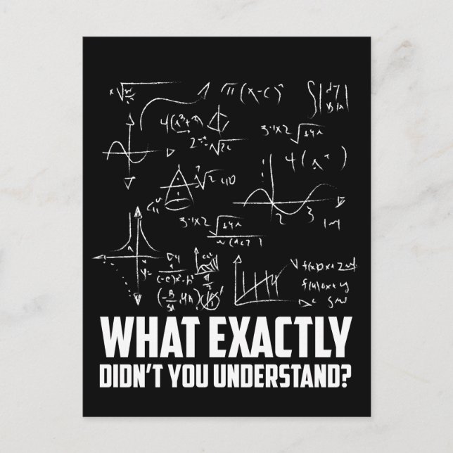Cartão Postal Piada Engraçado de Física Geek de Matemática (Frente)