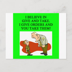 Cartão Postal piada militar