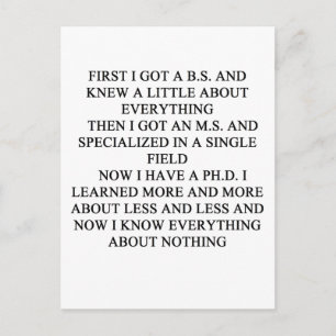 CARTÃO POSTAL PIADA PHD