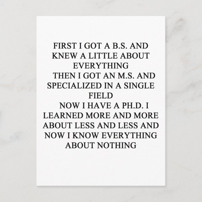 CARTÃO POSTAL PIADA PHD (Frente)