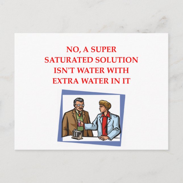 Cartão Postal piada química (Frente)