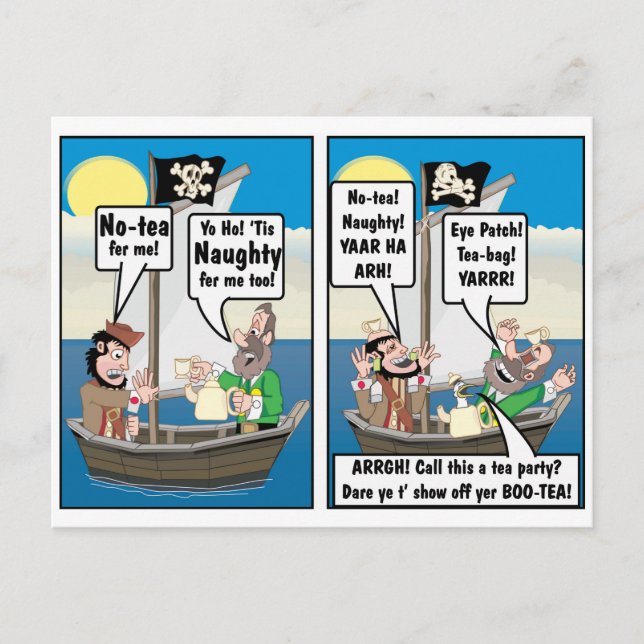 Cartão Postal Piada TEA BAG. (Frente)