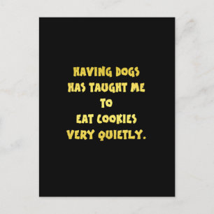 Cartão Postal Piadas de Cachorros e Biscoitos Engraçados