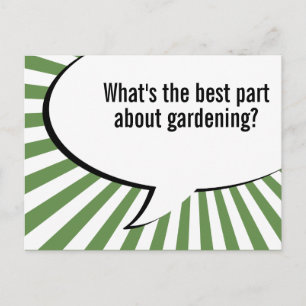 Cartão Postal piadas de enxadas de jardinagem