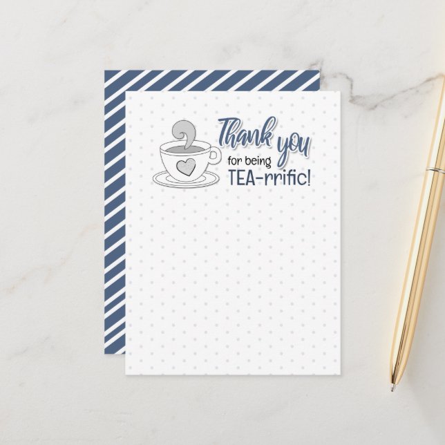 Cartão Postal Piadas engraçadas de trocadilhos sobre chá Postcar (Frente/Verso In Situ)