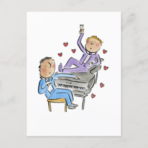 Cartão Postal Piano Boys