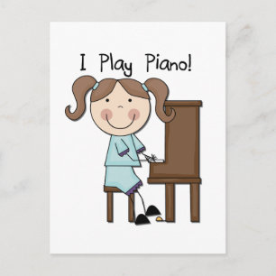 Cartão Postal Piano - Camisetas e Presentes Femininos