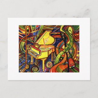 Cartão Postal Piano de Cauda