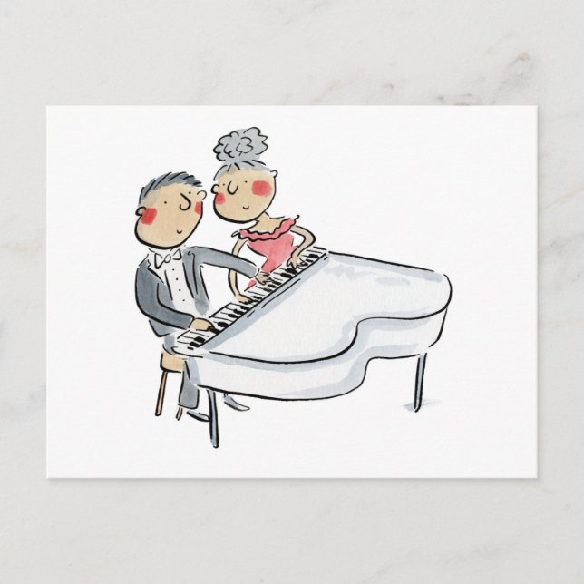 Cartão Postal Piano Duet (Frente)