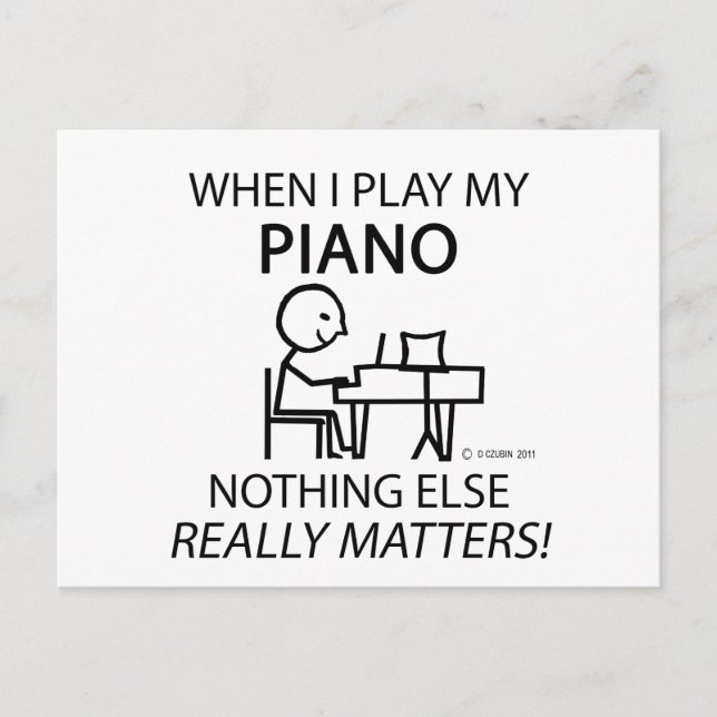 Cartão Postal Piano Nada Mais Importa (Frente)