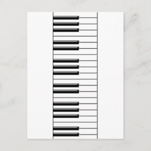 Cartão Postal Piano Preto e Branco