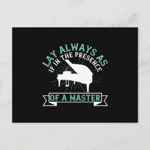 Cartão Postal Piano - Se Na Presença De Um Mestre