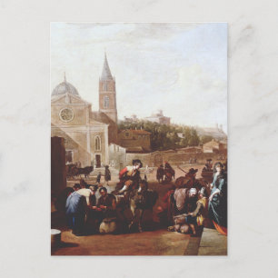 Cartão Postal Piazza del Popolo em Roma por Johannes Lingelba