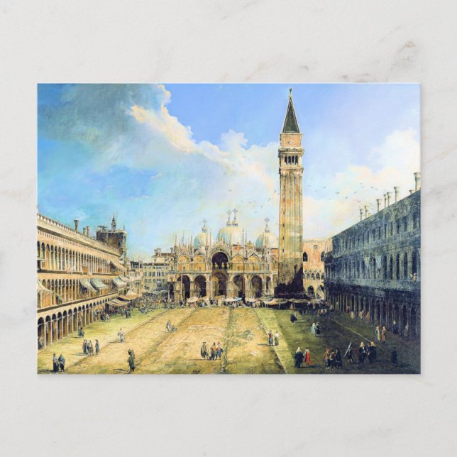 Cartão Postal Piazza San Marco Venice (Frente)