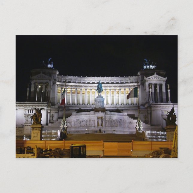 Cartão Postal Piazza Venezia à noite (Frente)