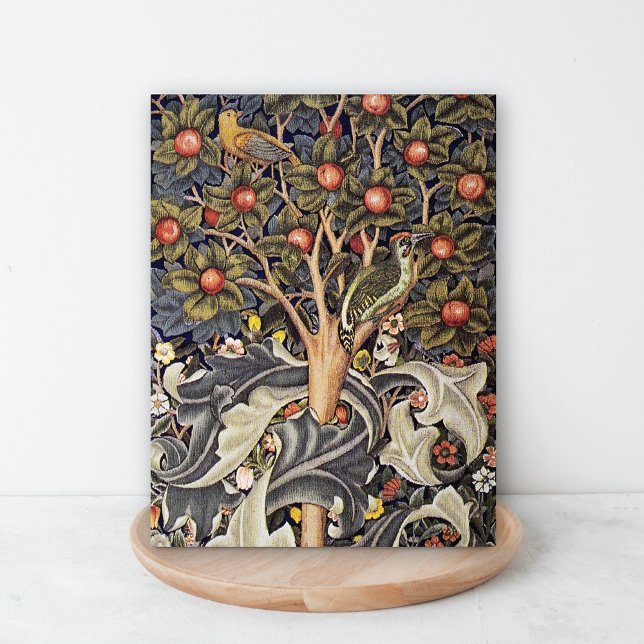 Cartão Postal Pica-pau Tapeçaria Têxtil William Morris (Criador carregado)