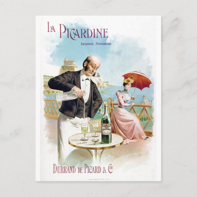 Cartão Postal Picardine Absinthe Supérieure Fine Art (Frente)
