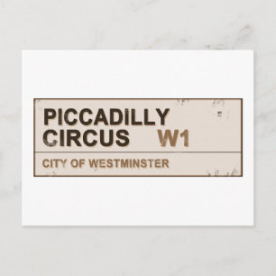 Cartão Postal Piccadilly Circus Londres - Vintage