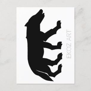 Cartão Postal Picked Wolf Cutout