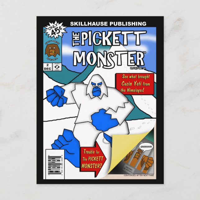 Cartão Postal PICKETT MONSTER - Livro nº 2 (Frente)