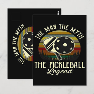 Cartão Postal Pickleball- O Homem, O Mito, A Lenda