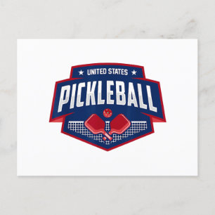 Cartão Postal Pickleball suporta jogador de picleball em equipe