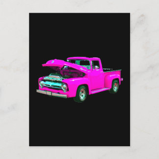 Cartão Postal pickup rosa