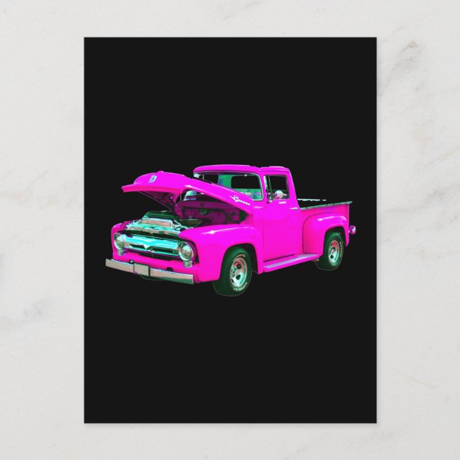 Cartão Postal pickup rosa (Frente)