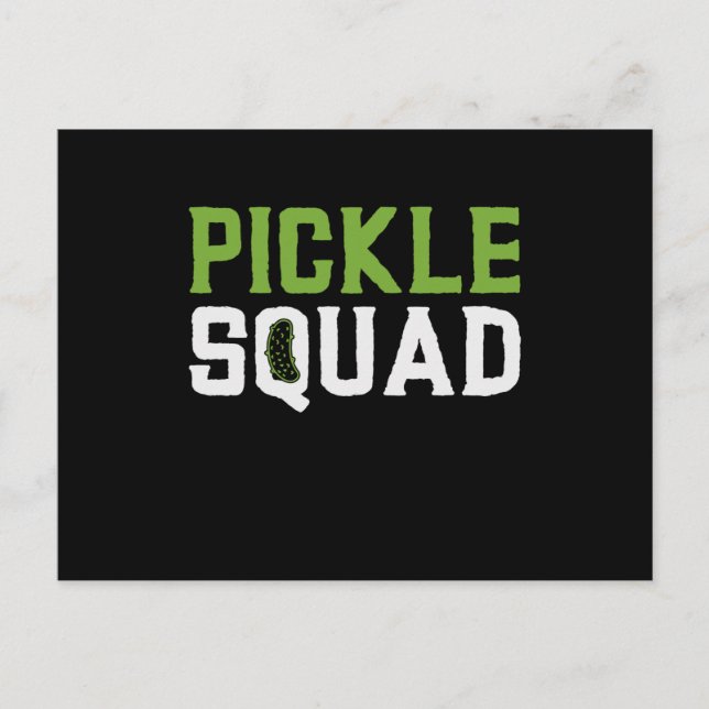 Cartão Postal Picle Cucumber Vegan Squad Green Grocer World (Frente)