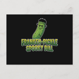 Cartão Postal Picles Assustadores de Dill no Halloween