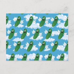 Cartão Postal Picles de Pepino Engraçados Humor de Alimentos Fan