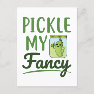 Cartão Postal Picles Meu Rico Pickles Sobre Um Belo Jar Verde