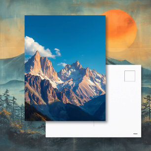 Cartão Postal Pico de Montanha Bonito 