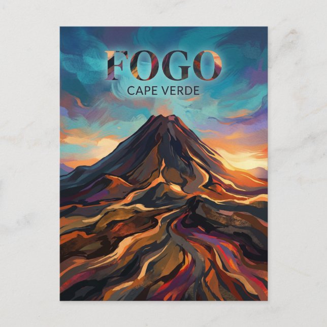 Cartão Postal Pico do Fogo Cabo Verde (Frente)